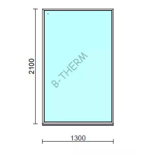 Fix ablak.  130x210 cm (Rendelhető méretek: szélesség 125-134 cm, magasság 205-214 cm.)  New Balance 85 profilból