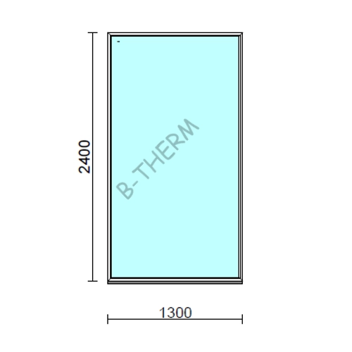 Fix ablak.  130x240 cm (Rendelhető méretek: szélesség 125-134 cm, magasság 235-240 cm.) Deluxe A85 profilból