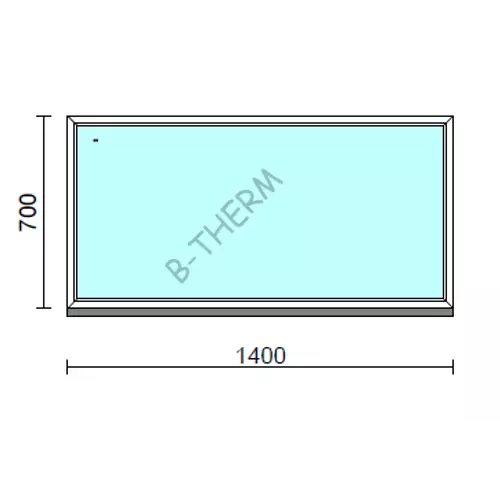 Fix ablak.  140x 70 cm (Rendelhető méretek: szélesség 135-144 cm, magasság 65-74 cm.)  New Balance 85 profilból