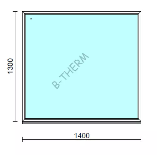 Fix ablak.  140x130 cm (Rendelhető méretek: szélesség 135-144 cm, magasság 125-134 cm.)   Green 76 profilból