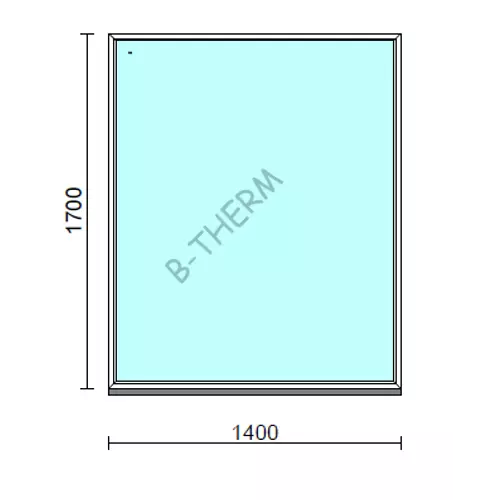 Fix ablak.  140x170 cm (Rendelhető méretek: szélesség 135-144 cm, magasság 165-174 cm.)   Green 76 profilból
