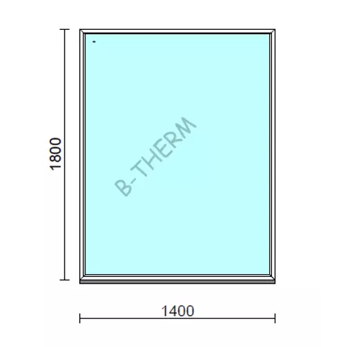 Fix ablak.  140x180 cm (Rendelhető méretek: szélesség 135-144 cm, magasság 175-184 cm.)  New Balance 85 profilból