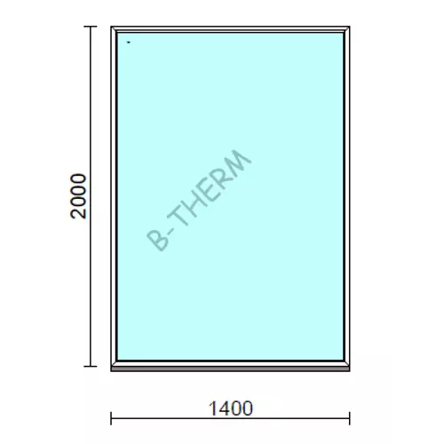 Fix ablak.  140x200 cm (Rendelhető méretek: szélesség 135-144 cm, magasság 195-204 cm.)   Green 76 profilból