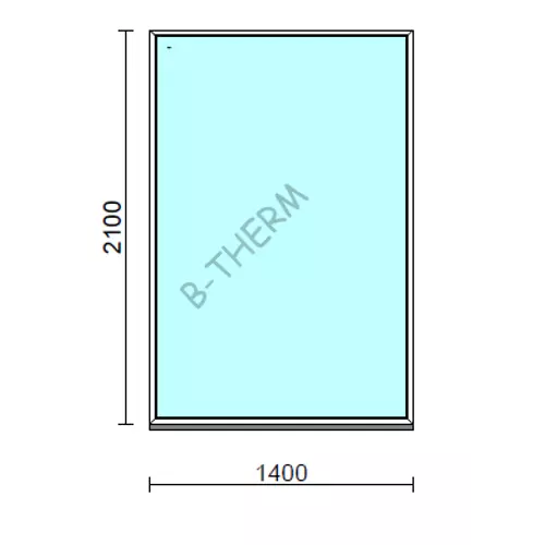 Fix ablak.  140x210 cm (Rendelhető méretek: szélesség 135-144 cm, magasság 205-214 cm.)  New Balance 85 profilból