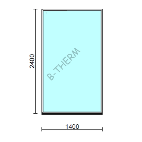 Fix ablak.  140x240 cm (Rendelhető méretek: szélesség 135-144 cm, magasság 235-240 cm.)   Green 76 profilból