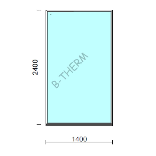 Fix ablak.  140x240 cm (Rendelhető méretek: szélesség 135-144 cm, magasság 235-240 cm.)   Green 76 profilból