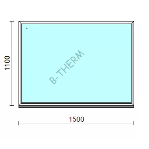 Fix ablak.  150x110 cm (Rendelhető méretek: szélesség 145-154 cm, magasság 105-114 cm.)  New Balance 85 profilból