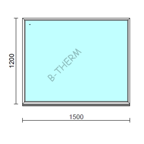 Fix ablak.  150x120 cm (Rendelhető méretek: szélesség 145-154 cm, magasság 115-124 cm.)  New Balance 85 profilból