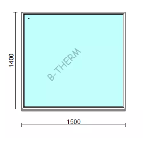 Fix ablak.  150x140 cm (Rendelhető méretek: szélesség 145-154 cm, magasság 135-144 cm.)  New Balance 85 profilból