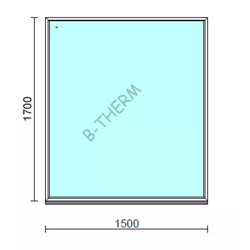 Fix ablak.  150x170 cm (Rendelhető méretek: szélesség 145-154 cm, magasság 165-174 cm.)   Green 76 profilból