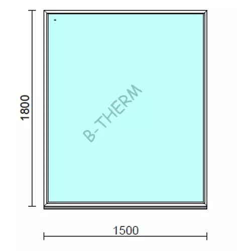 Fix ablak.  150x180 cm (Rendelhető méretek: szélesség 145-154 cm, magasság 175-184 cm.)  New Balance 85 profilból
