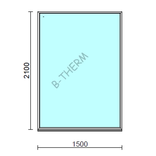 Fix ablak  150x210 cm   Green 76 profilból