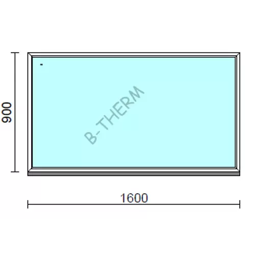 Fix ablak.  160x 90 cm (Rendelhető méretek: szélesség 155-164 cm, magasság 85-94 cm.)   Green 76 profilból
