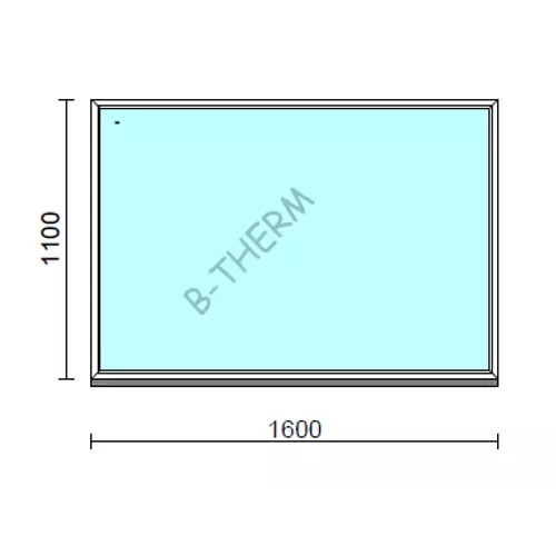 Fix ablak.  160x110 cm (Rendelhető méretek: szélesség 155-164 cm, magasság 105-114 cm.)  New Balance 85 profilból
