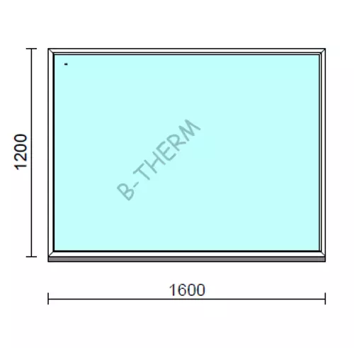 Fix ablak.  160x120 cm (Rendelhető méretek: szélesség 155-164 cm, magasság 115-124 cm.) Deluxe A85 profilból
