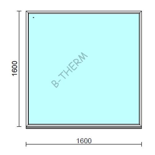 Fix ablak.  160x160 cm (Rendelhető méretek: szélesség 155-164 cm, magasság 155-164 cm.) Deluxe A85 profilból