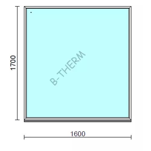 Fix ablak.  160x170 cm (Rendelhető méretek: szélesség 155-164 cm, magasság 165-174 cm.)  New Balance 85 profilból