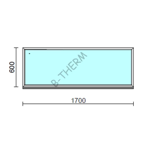 Fix ablak  170x 60 cm Deluxe A85 profilból