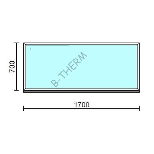 Fix ablak.  170x 70 cm (Rendelhető méretek: szélesség 165-174 cm, magasság 65-74 cm.)  New Balance 85 profilból