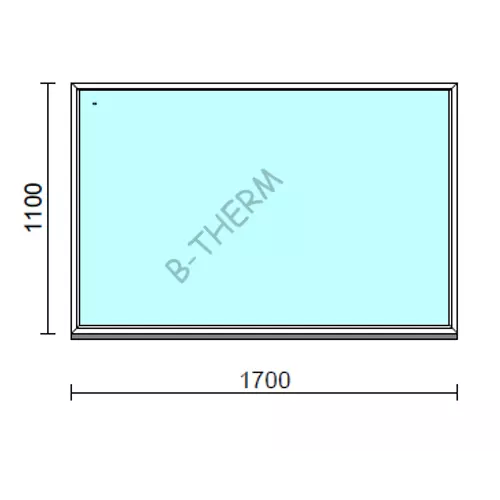 Fix ablak.  170x110 cm (Rendelhető méretek: szélesség 165-174 cm, magasság 105-114 cm.)  New Balance 85 profilból