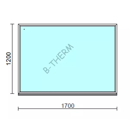Fix ablak.  170x120 cm (Rendelhető méretek: szélesség 165-174 cm, magasság 115-124 cm.)  New Balance 85 profilból