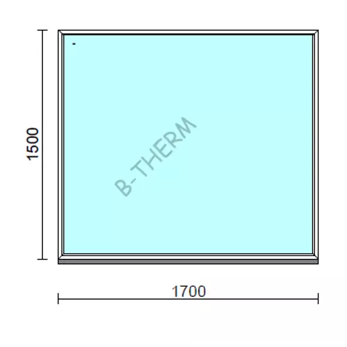 Fix ablak.  170x150 cm (Rendelhető méretek: szélesség 165-174 cm, magasság 145-154 cm.)   Green 76 profilból