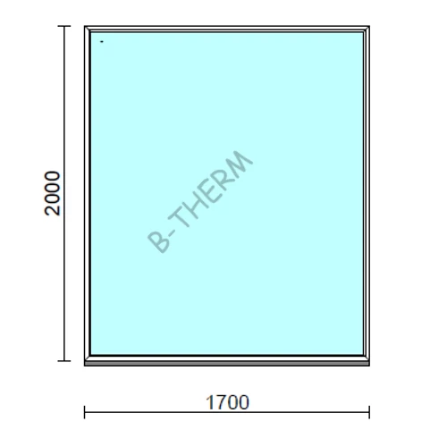 Fix ablak  170x200 cm Deluxe A85 profilból