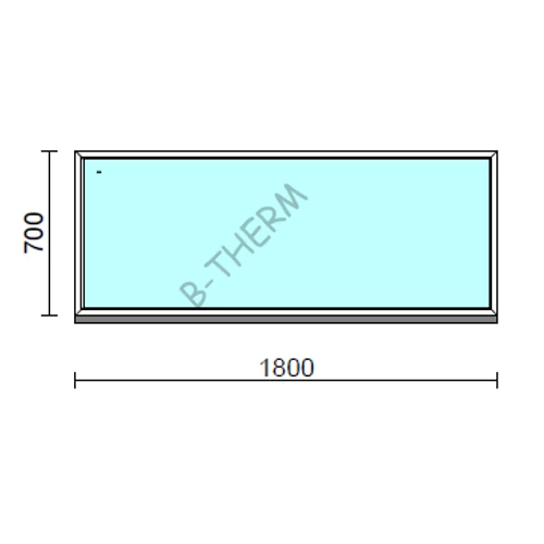 Fix ablak  180x 70 cm Deluxe A85 profilból