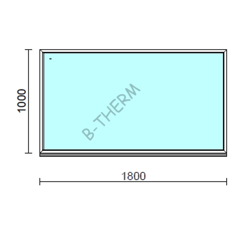 Fix ablak.  180x100 cm (Rendelhető méretek: szélesség 175-184 cm, magasság 95-104 cm.) Deluxe A85 profilból