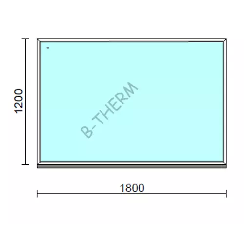 Fix ablak.  180x120 cm (Rendelhető méretek: szélesség 175-184 cm, magasság 115-124 cm.)  New Balance 85 profilból