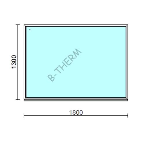 Fix ablak.  180x130 cm (Rendelhető méretek: szélesség 175-184 cm, magasság 125-134 cm.)   Green 76 profilból