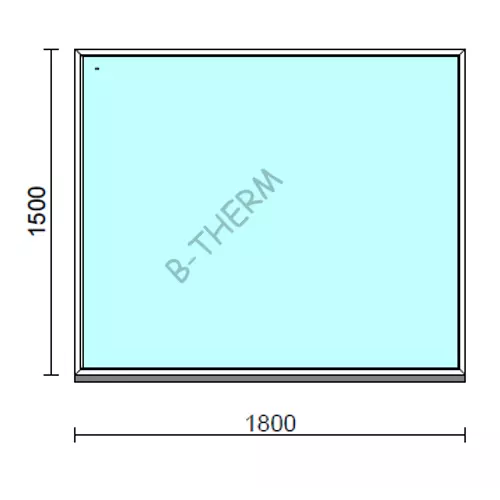 Fix ablak.  180x150 cm (Rendelhető méretek: szélesség 175-184 cm, magasság 145-154 cm.)  New Balance 85 profilból