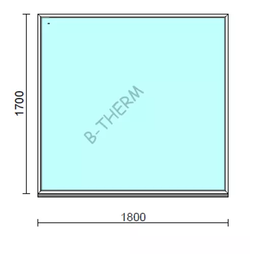 Fix ablak.  180x170 cm (Rendelhető méretek: szélesség 175-184 cm, magasság 165-174 cm.)  New Balance 85 profilból