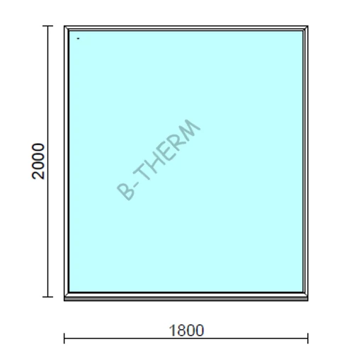 Fix ablak  180x200 cm Deluxe A85 profilból