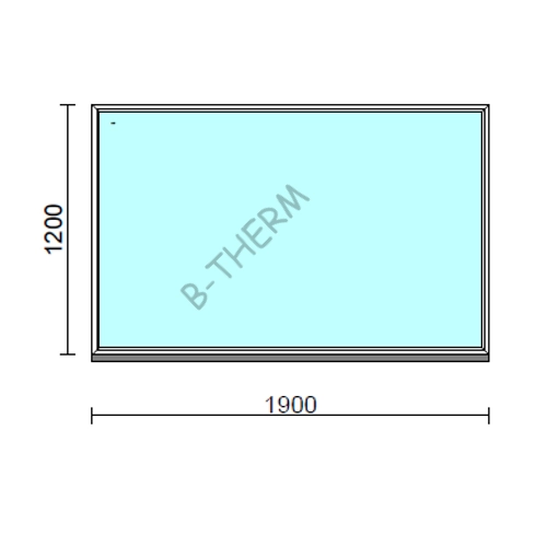 Fix ablak.  190x120 cm (Rendelhető méretek: szélesség 185-194 cm, magasság 115-124 cm.)  New Balance 85 profilból