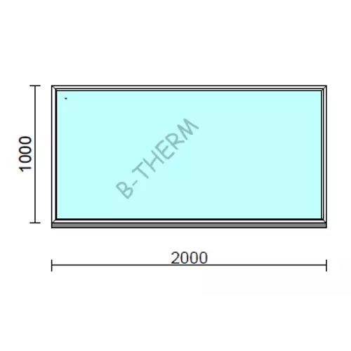 Fix ablak.  200x100 cm (Rendelhető méretek: szélesség 195-204 cm, magasság 95-104 cm.) Deluxe A85 profilból