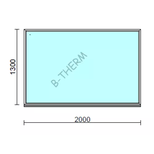 Fix ablak.  200x130 cm (Rendelhető méretek: szélesség 195-204 cm, magasság 125-134 cm.)  New Balance 85 profilból