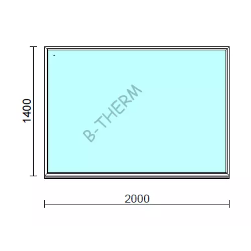Fix ablak.  200x140 cm (Rendelhető méretek: szélesség 195-204 cm, magasság 135-144 cm.)  New Balance 85 profilból