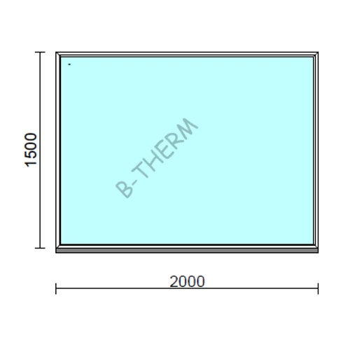 Fix ablak  200x150 cm Deluxe A85 profilból