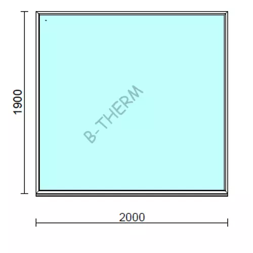 Fix ablak.  200x190 cm (Rendelhető méretek: szélesség 195-204 cm, magasság 185-194 cm.)  New Balance 85 profilból