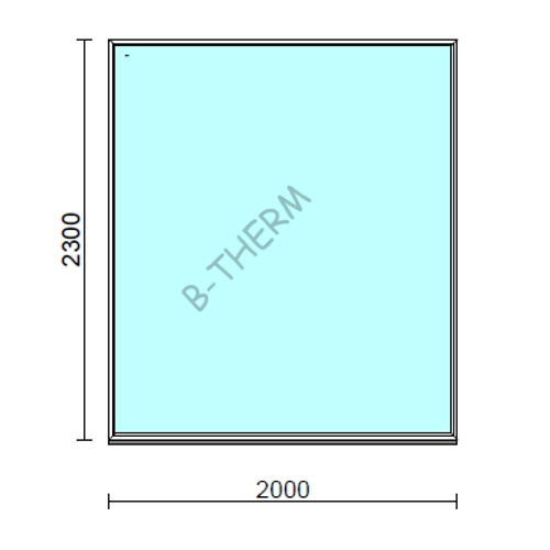 Fix ablak.  200x230 cm (Rendelhető méretek: szélesség 195-200 cm, magasság 225-230 cm.)  New Balance 85 profilból