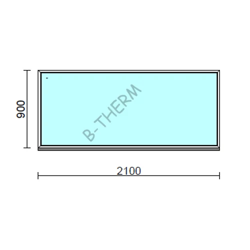 Fix ablak  210x 90 cm Deluxe A85 profilból