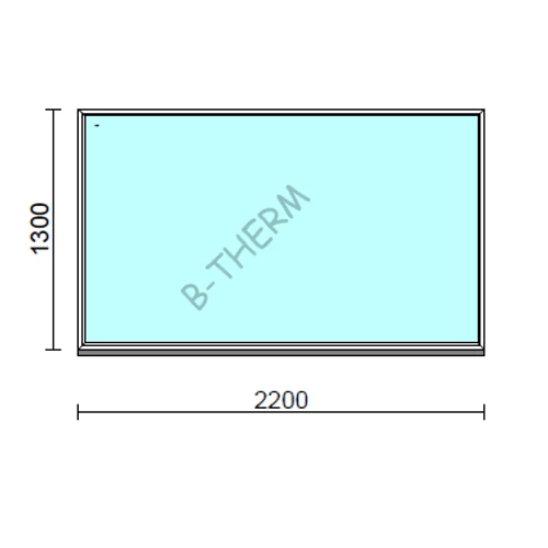 Fix ablak  220x130 cm Deluxe A85 profilból