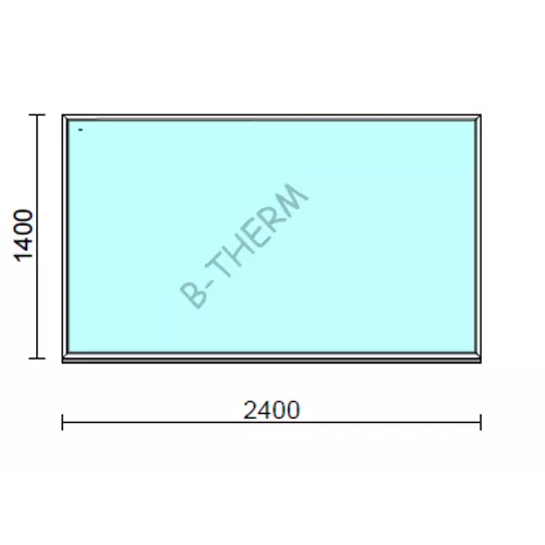 Fix ablak.  240x140 cm (Rendelhető méretek: szélesség 235-240 cm, magasság 135-144 cm.)  New Balance 85 profilból