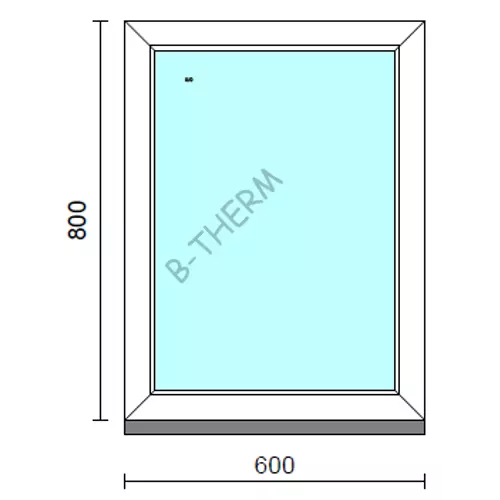 Fix ablak.   60x 80 cm (Rendelhető méretek: szélesség 55-64 cm, magasság 75-84 cm.)   Green 76 profilból