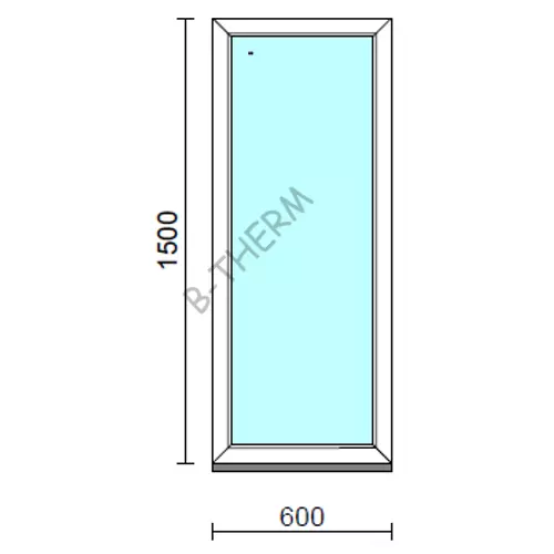 Fix ablak.   60x150 cm (Rendelhető méretek: szélesség 55-64 cm, magasság 145-154 cm.) Deluxe A85 profilból