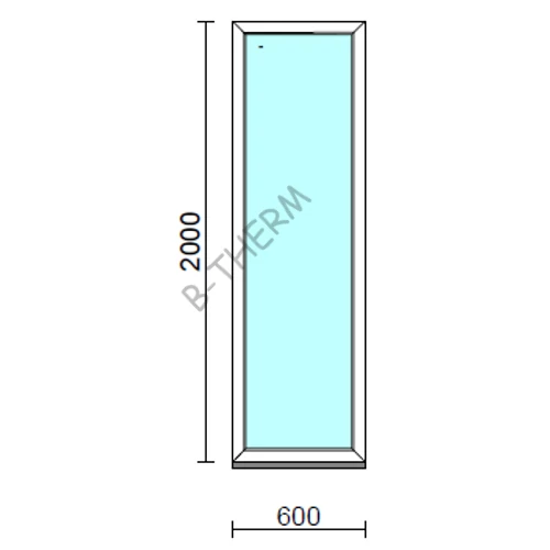 Fix ablak   60x200 cm Deluxe A85 profilból