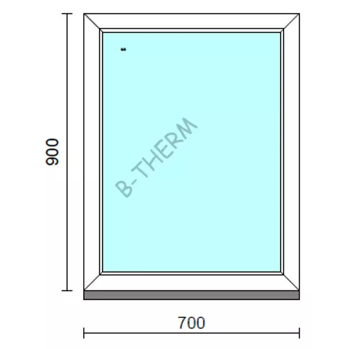 Fix ablak.   70x 90 cm (Rendelhető méretek: szélesség 65-74 cm, magasság 85-94 cm.)  New Balance 85 profilból