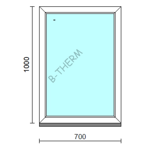 Fix ablak.   70x100 cm (Rendelhető méretek: szélesség 65-74 cm, magasság 95-104 cm.)  New Balance 85 profilból