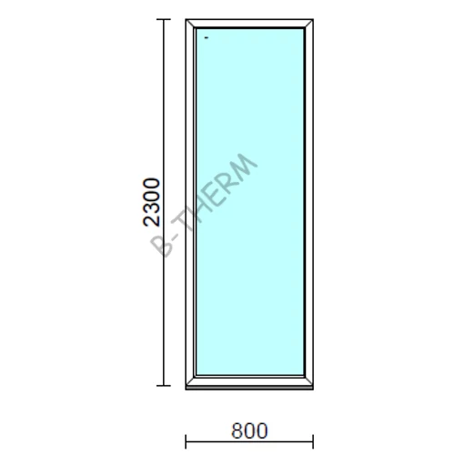 Fix ablak   80x230 cm Deluxe A85 profilból